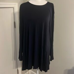 NWT Eileen Fisher long sleeve top Ink Navy Blue Size L